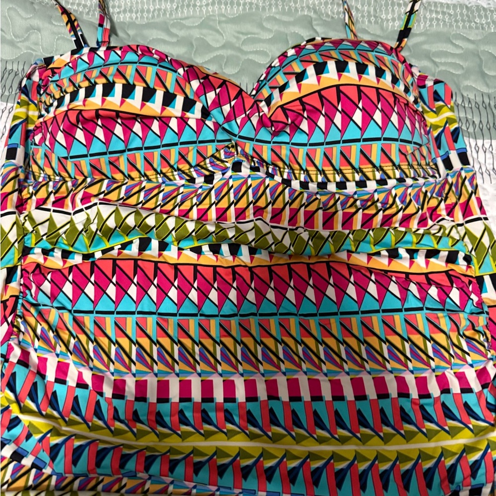 Apt. 9 Multicolor Geometric Swimwear